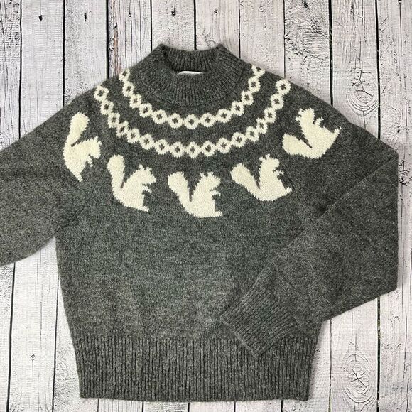 J.W. ANDERSON UNIQLO Wool Blend Fair Isle Squirrel Sweater - Picture 1 of 5